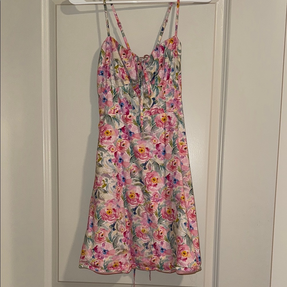 Floral Pink and Yellow Sundress